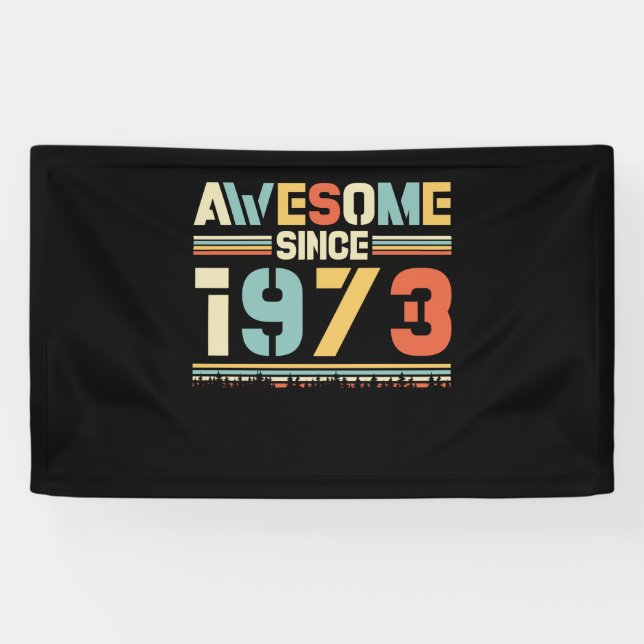 Vintage Birthday 1973 Banner (Horizontal)