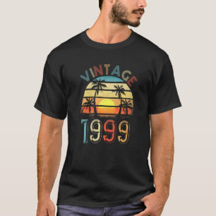 Vintage Birthday 1999 For Men Women 23 Year Old Bi T-Shirt