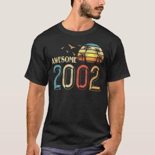 Vintage Birthday 2002 For Men Women 20 Year Old Bi T-Shirt