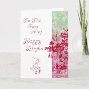 Vintage Birthday Aunt Card