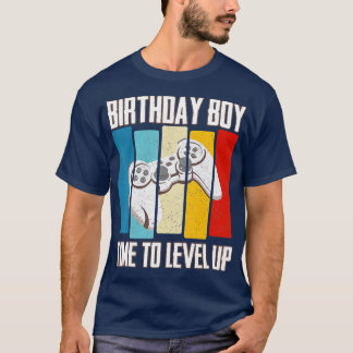 Vintage Birthday Boy Time to Level Up Video Game R T-Shirt