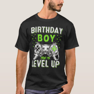 Vintage Birthday Boys  Time To Level Up Video Game T-Shirt