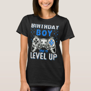 Vintage Birthday Boys Time To Level Up Video Game T-Shirt