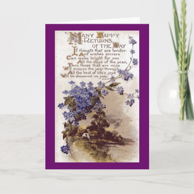 Vintage birthday card. card (Front)