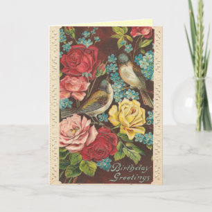 Vintage Birthday Card for a Girl