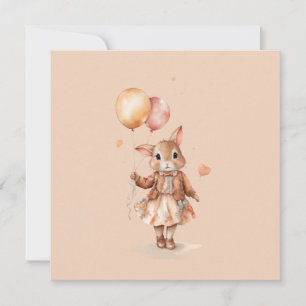 vintage birthday cute bunny