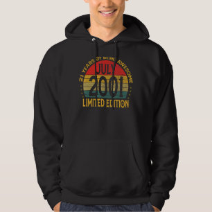 Vintage Birthday Decoration July 2001 Hoodie
