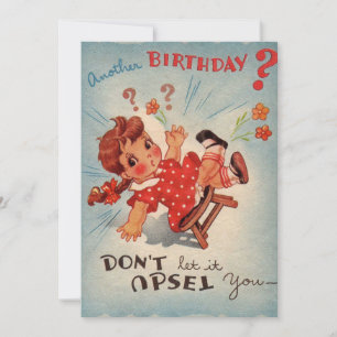 Vintage Birthday Don’t Let It Upset You Girl Holiday Card