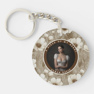 Vintage Birthday Gifts For Mum Custom Anemones Key Ring