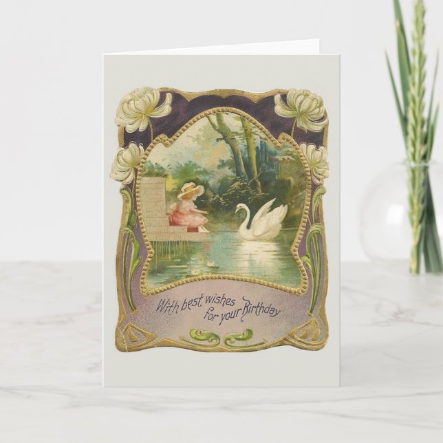 Vintage Birthday Greeting Card (Front)