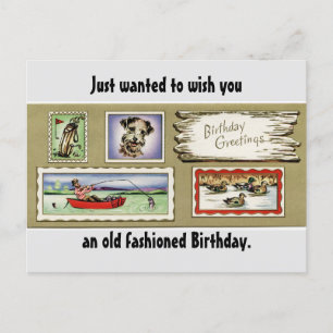 Vintage Birthday Greetings Postcard