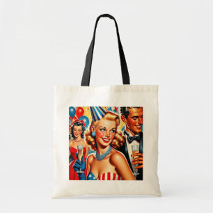 Vintage Birthday Illustration  Tote Bag