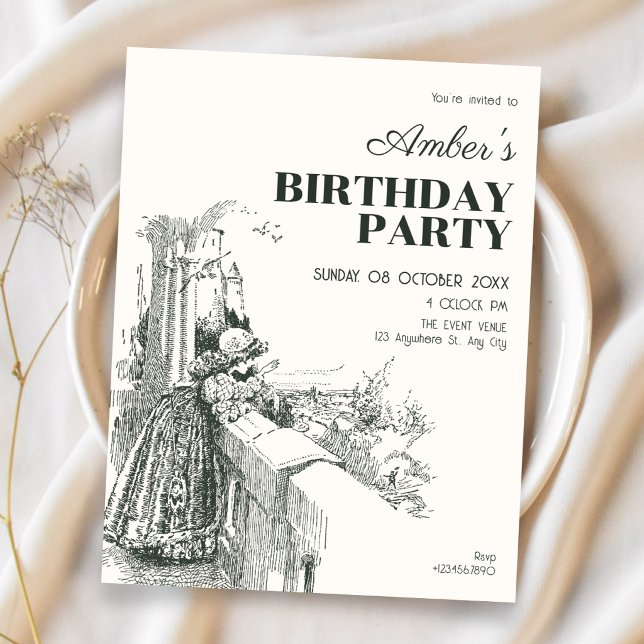 Vintage birthday invitation (Creator Uploaded)