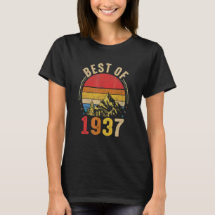 Vintage Birthday Mountain Best Of 1937 85 Years Ol T-Shirt