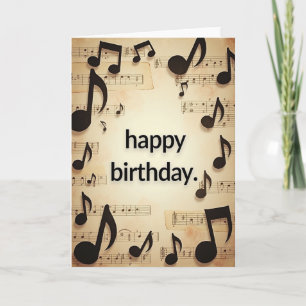 Vintage Birthday Notes Card