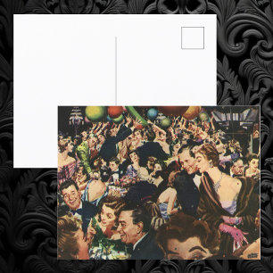 Vintage Birthday Party Balloons, Hollywood Theme Postcard