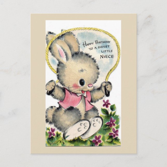 Vintage Birthday Postcard (Front)