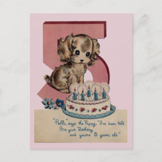 Vintage Birthday Postcard