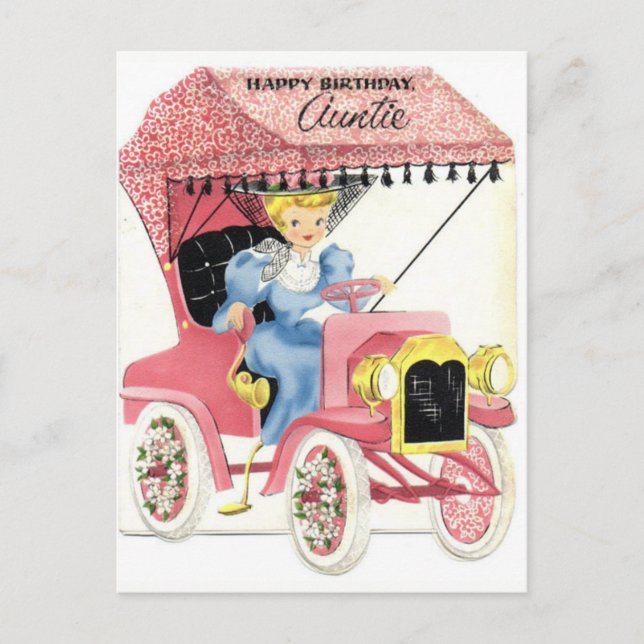 Vintage Birthday Postcard (Front)