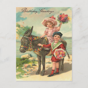 Vintage Birthday Postcard