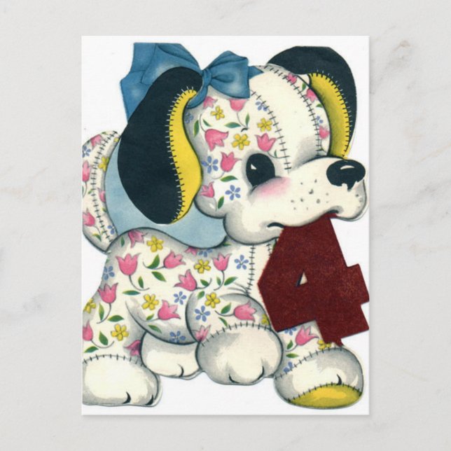 Vintage Birthday Postcard (Front)