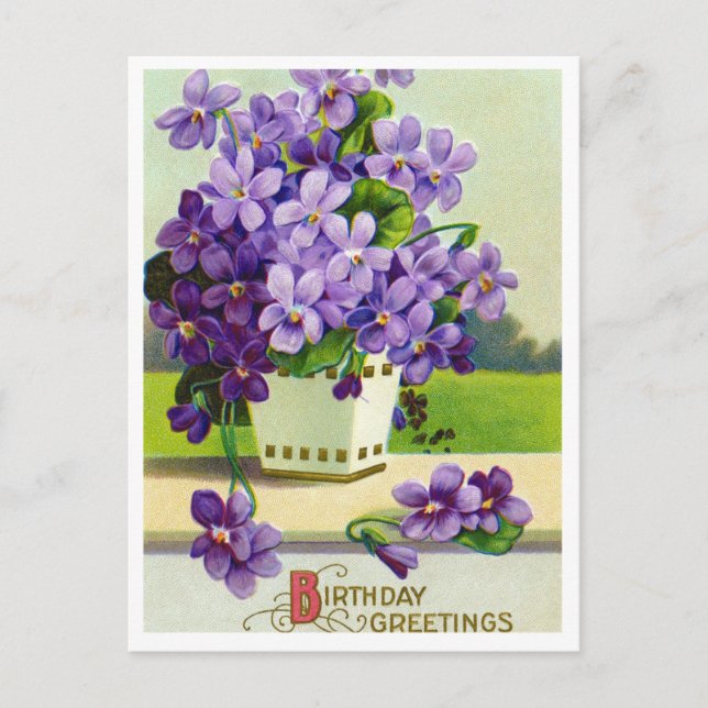 Vintage Birthday Postcard (Front)