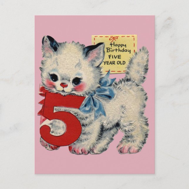 Vintage Birthday Postcard (Front)
