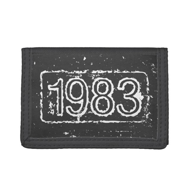Vintage birthday wallet for men | Grunge look (Front)