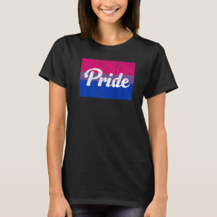 Vintage Bisexual Gay Pride Rainbow Word T-Shirt