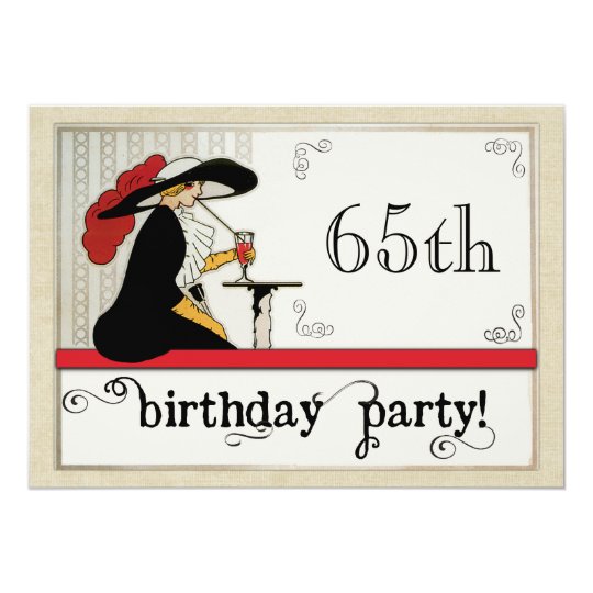Vintage Bistro Custom Womans Birthday Personalised Card