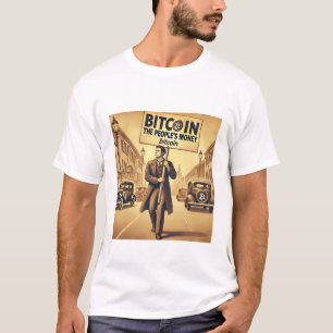 Vintage Bitcoin Cryptocurrency Design T-Shirt