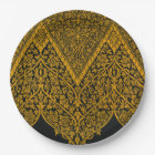 Vintage Black and Gold Indian Floral Pattern