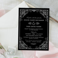  Vintage Black and Silver Art Deco Wedding