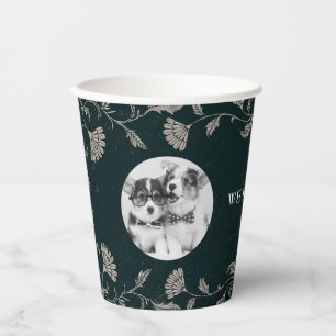 Vintage Black and Tan We Do Too Dog Pet Wedding Paper Cups