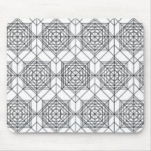 Vintage Black and White Abstract Linear Pattern