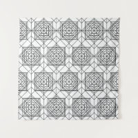 Vintage Black and White Abstract Linear Pattern