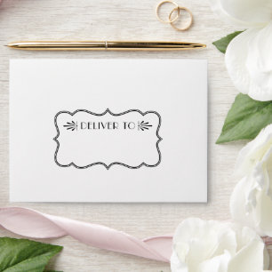 Vintage Black and White Art Deco Wedding Envelopes