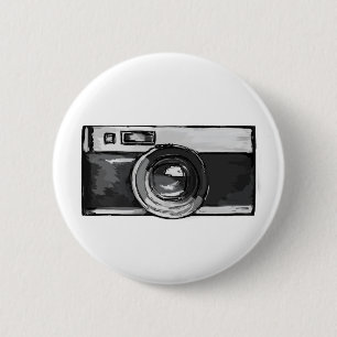 Vintage Black and White Camera Button