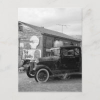 Vintage Black and White Car