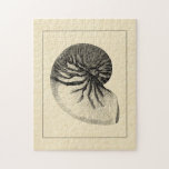 Vintage Black and White Conch Shell Jigsaw Puzzle<br><div class="desc">Get this unique black and white Conch seashell image on your next product. This amazing,  sepia background with a Black and White Conch will look great on anything. Take the beach with you everywhere you go.</div>