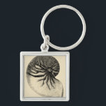 Vintage Black and White Conch Shell Key Ring<br><div class="desc">Get this unique black and white Conch seashell image on your next product. This amazing,  sepia background with a Black and White Conch will look great on anything. Take the beach with you everywhere you go.</div>