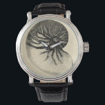 Vintage Black and White Conch Shell Watch<br><div class="desc">Get this unique black and white Conch seashell image on your next product. This amazing,  sepia background with a Black and White Conch will look great on anything. Take the beach with you everywhere you go.</div>