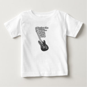 Vintage black and white guitar for guitarists baby T-Shirt