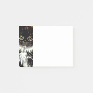 Vintage Black and White Halloween Cat Post-it Notes