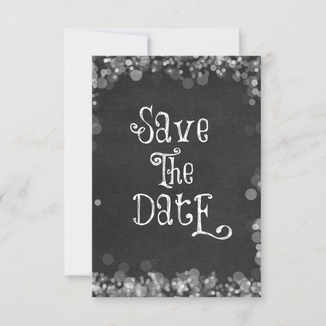 Vintage Black and White Save the Date (Front)