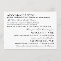 Vintage Black Art Deco Wedding Information