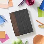 Vintage Black & Brown Stitched Leather iPad Smart Cover<br><div class="desc">Elegant black and brown vintage leather texture print with customisable and optional monogram.</div>