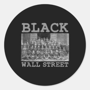 Vintage Black Business Black History Month Black W Classic Round Sticker