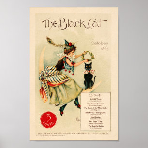 Vintage Black Cat Advertising Poster