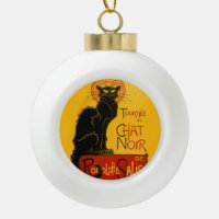 Vintage Black Cat Art Nouveau Paris Cute Chat Noir